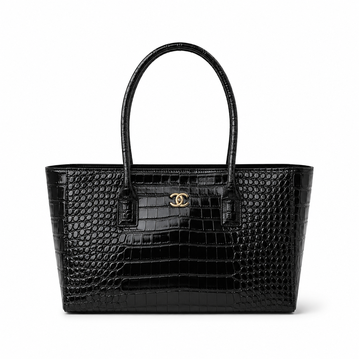 26SS crocodile bag - Black